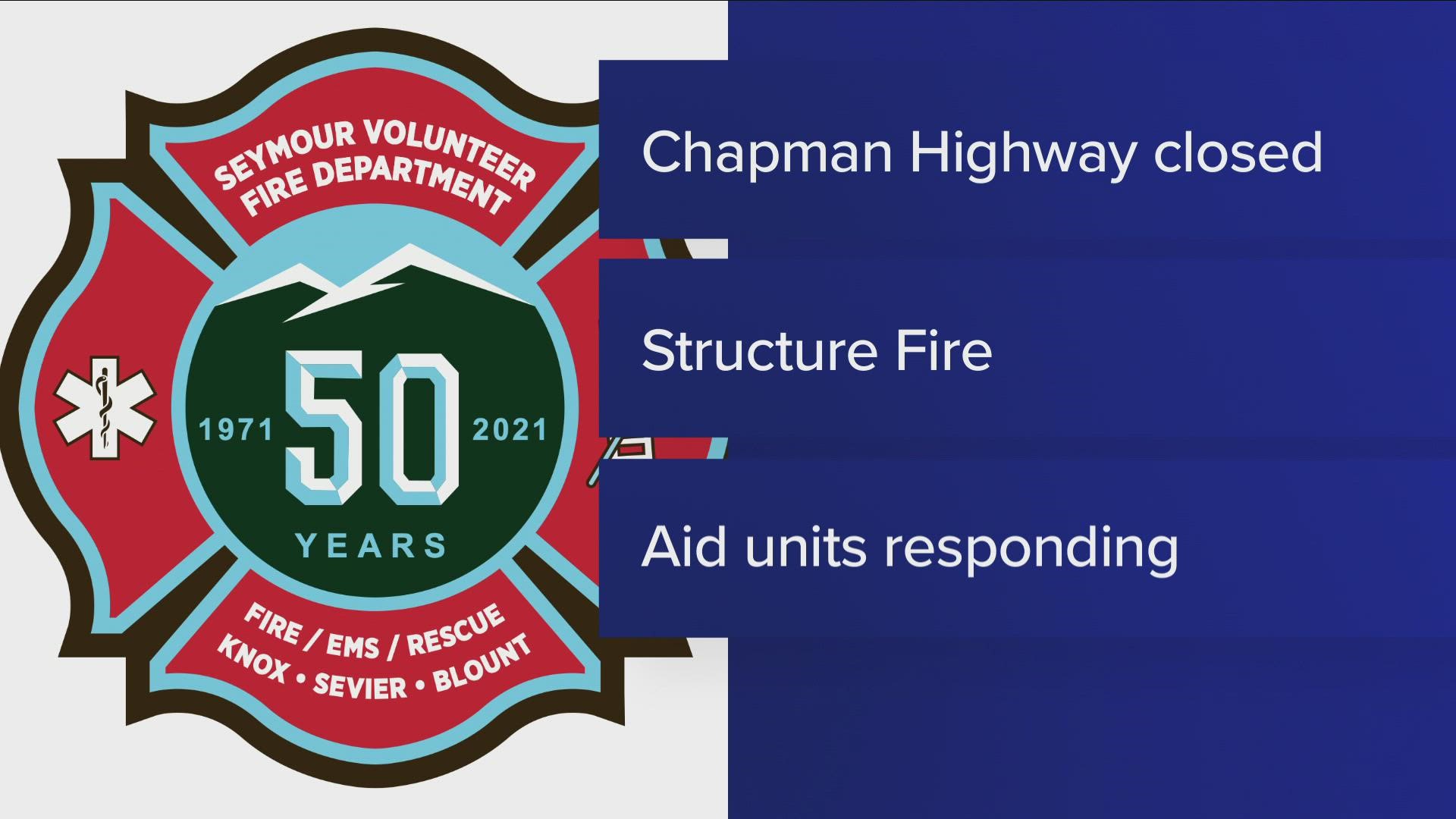 Chapman High way is shut down right now for a commercial structure fire, according to the Seymour Volunteer Fire Department.