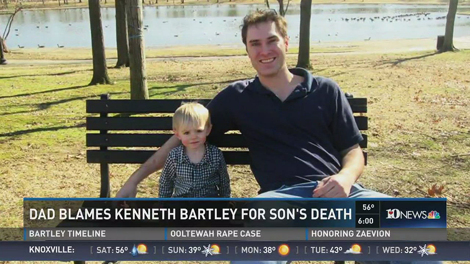 The father of a young boy who was fatally injured while in the company of Kenneth Bartley in Virginia blames Bartley for the death. Jan. 8, 2016