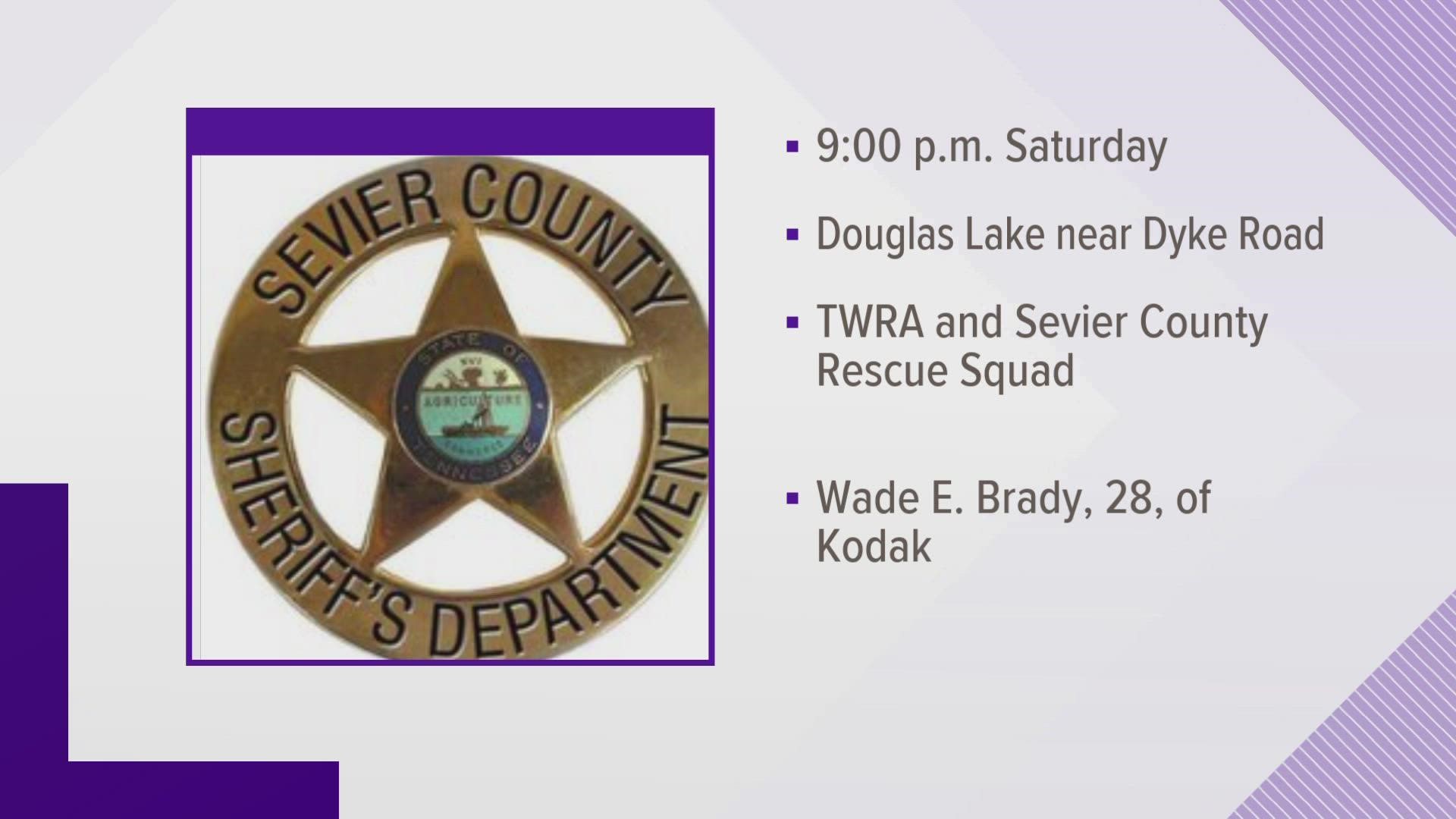 According to the Sevier County Sheriff's Office, one person is dead after drowning at Douglas Lake around 9 Saturday night near Dyke Road.