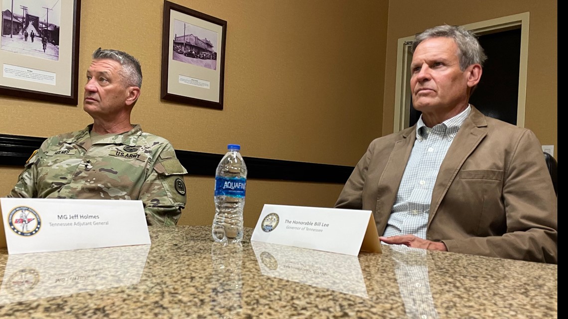 Gov. Bill Lee visits Tennessee National Guard troops deployed to U.S ...
