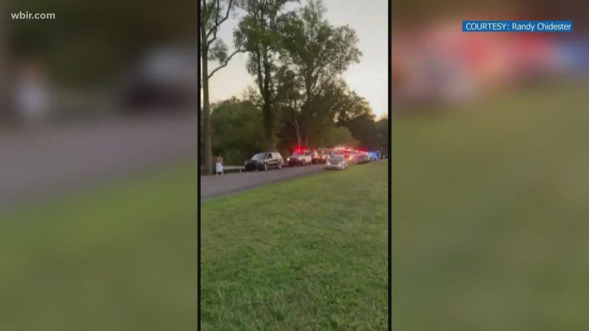 A spokesperson for Sevierville Police said they received calls from witnesses just before 8 p.m. saying a man jumped into the river and had yet to resurface.