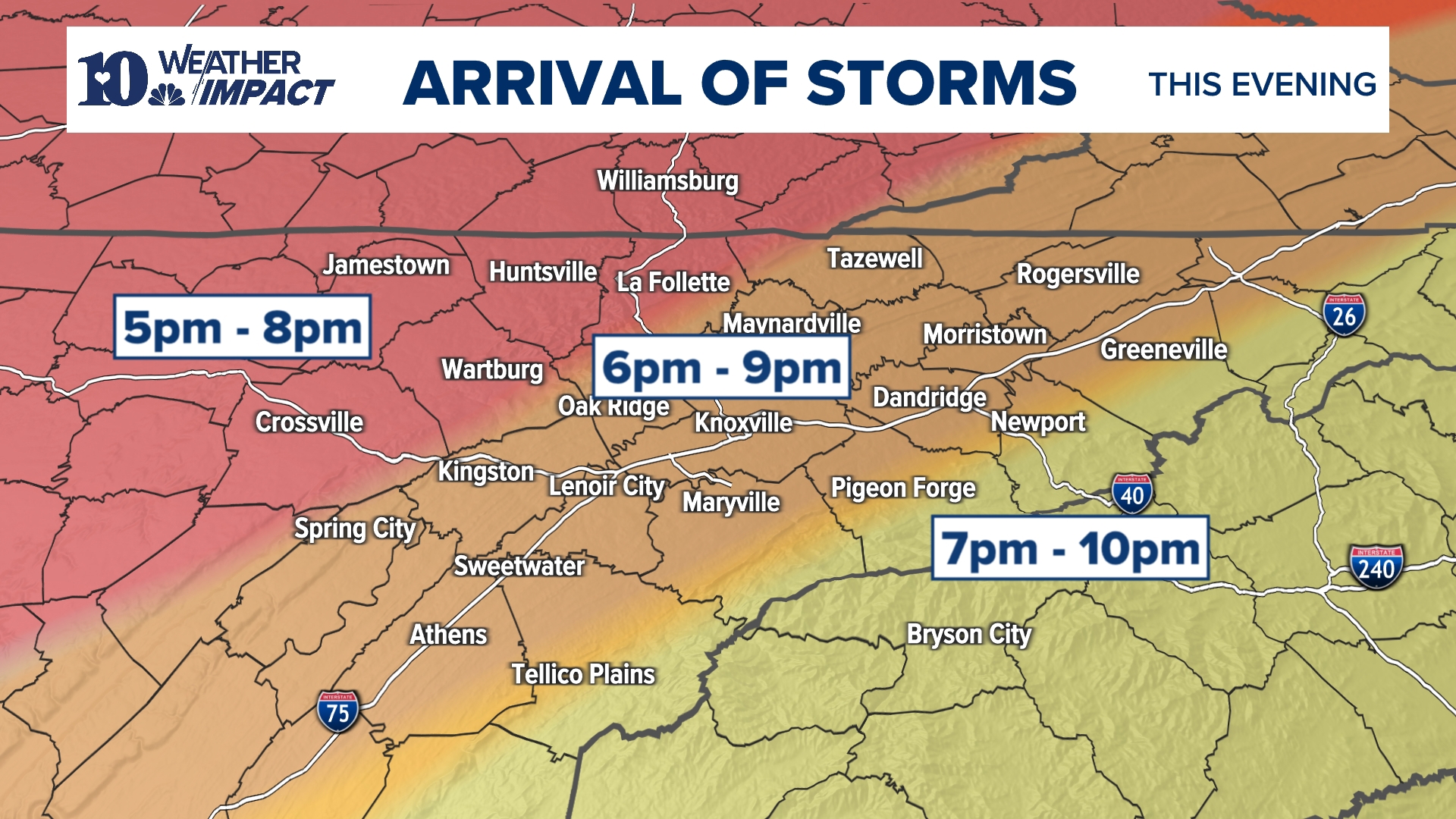 Weather Impact Alert Strong storms possible this evening, heavy rain