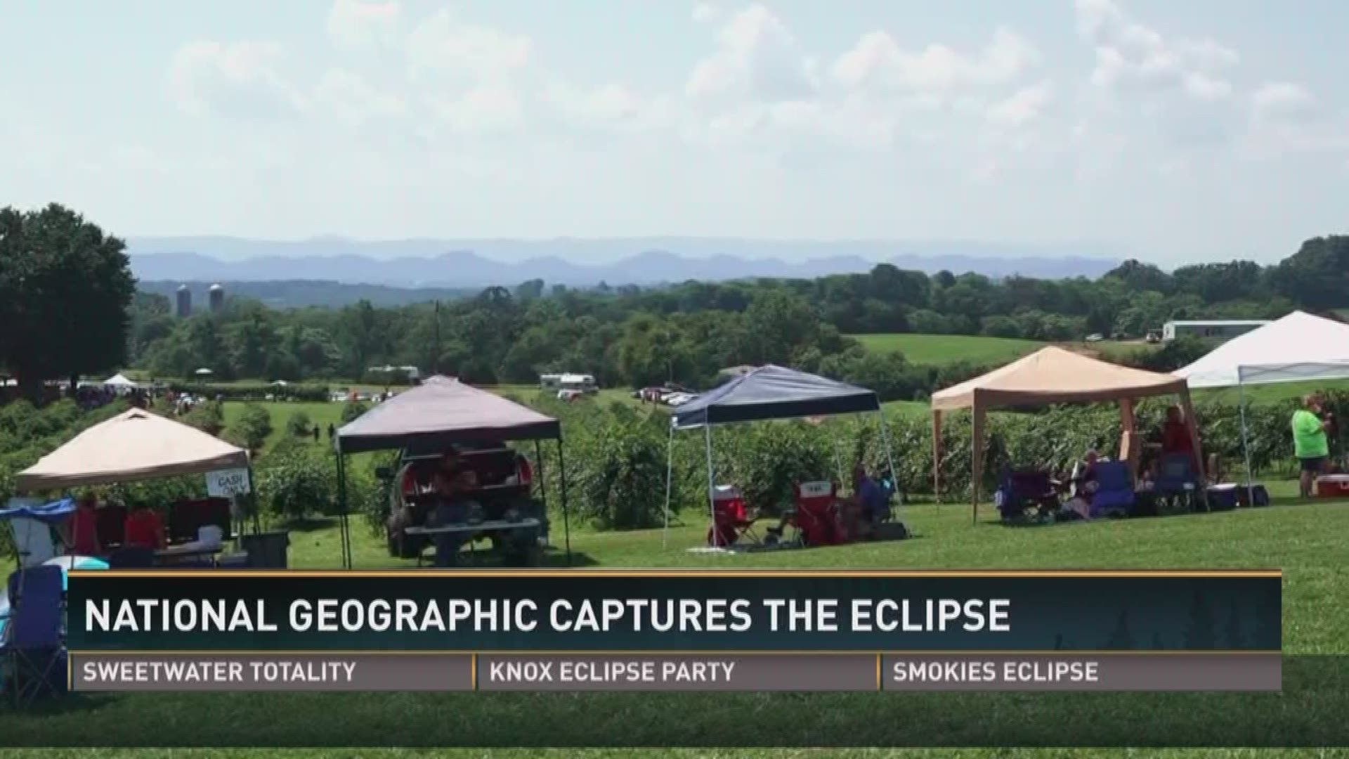 Aug. 21, 2017: A team from National Geographic documented the total solar eclipse from Tsali Notch Vineyard.
