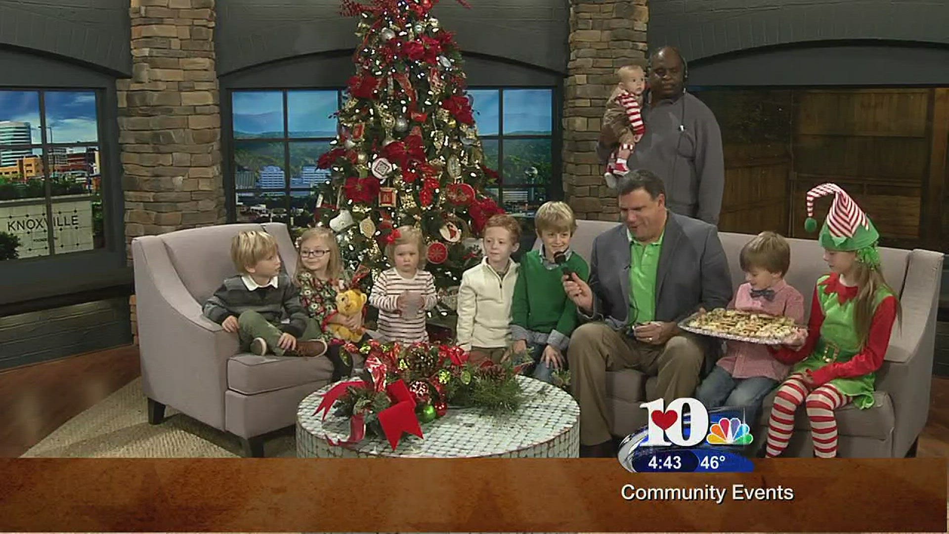 December 13, 2016Live at Five at 4Children of the WBIR Channel 10 sales staff deliver cookies to Live at Five at 4.