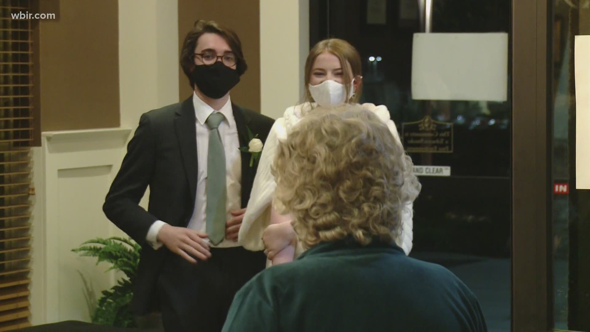 Mary Ellen Whittaker's youngest grandson got married, and then surprised her at her long-term care facility.
