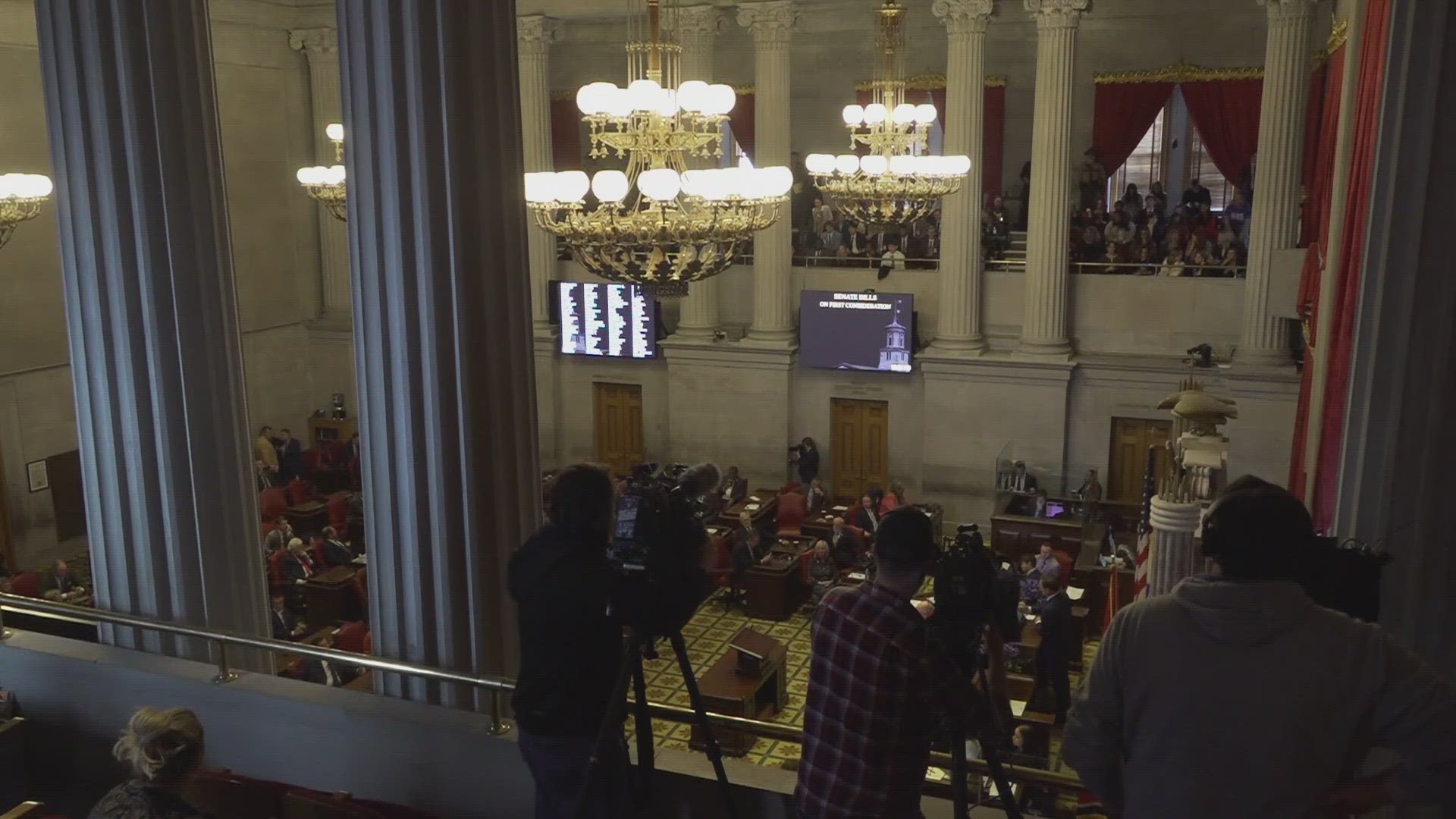 Demonstrators arrived at the state Capitol with lawmakers, urging them to pass gun restrictions.