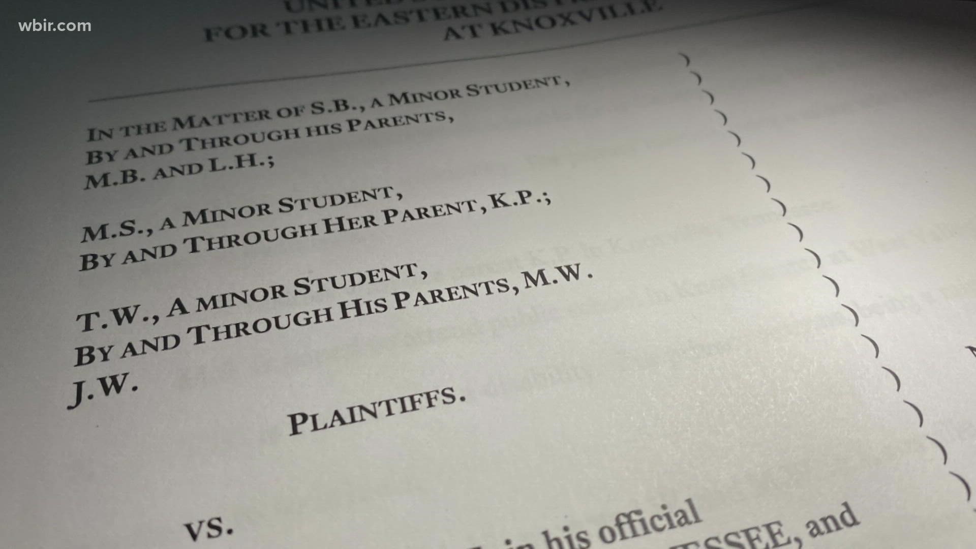 The lawsuit was filed by the parents of four young children in the KCS district.