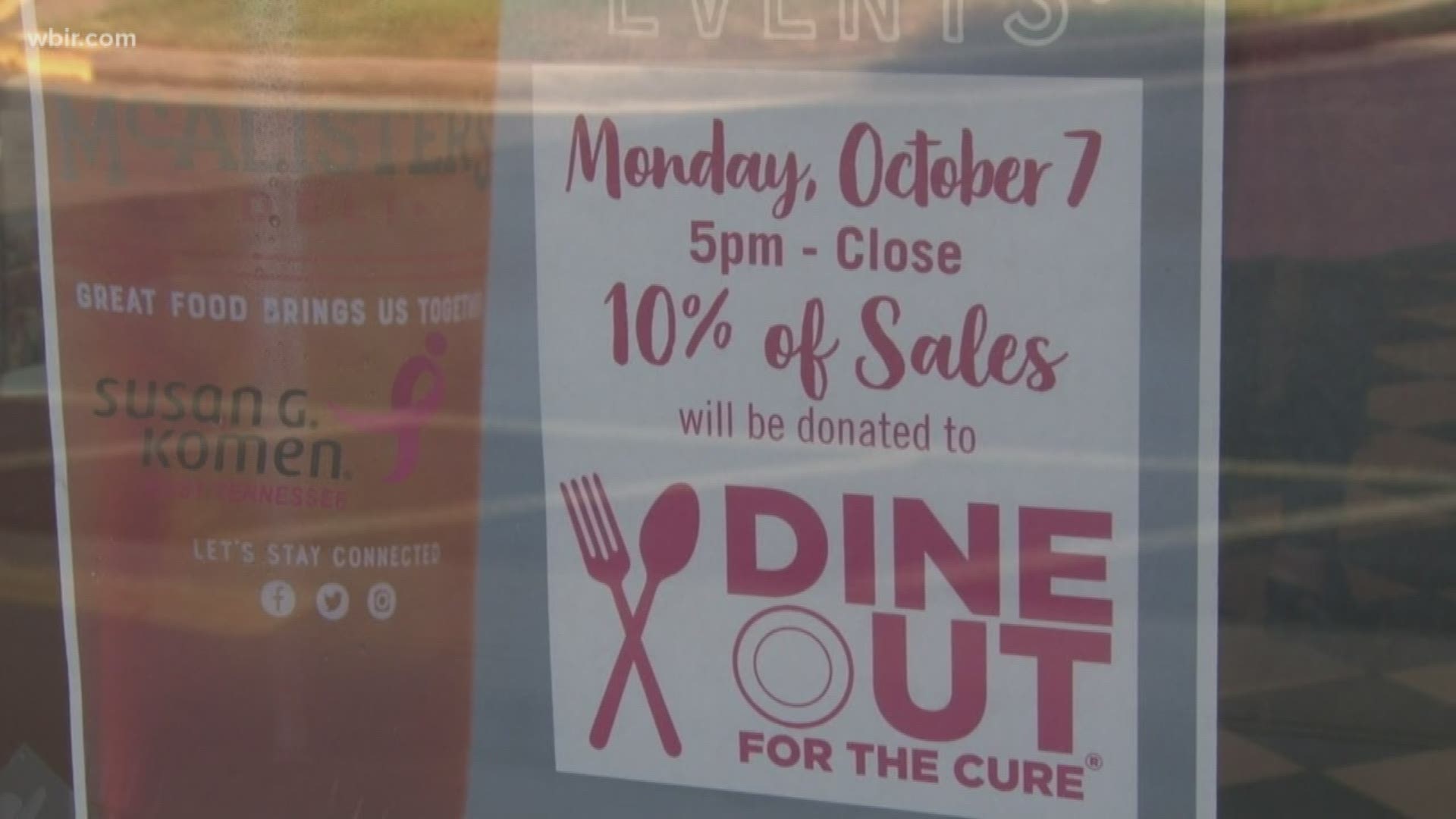 Restaurants and their customers support breast cancer research during October