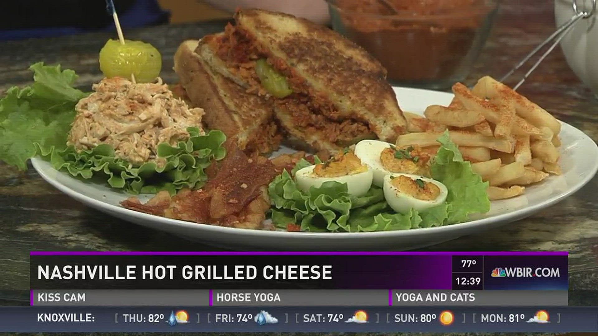Kim Wilcox from It's All So Yummy Cafe shows how to make a Nashville hot grilled cheese.