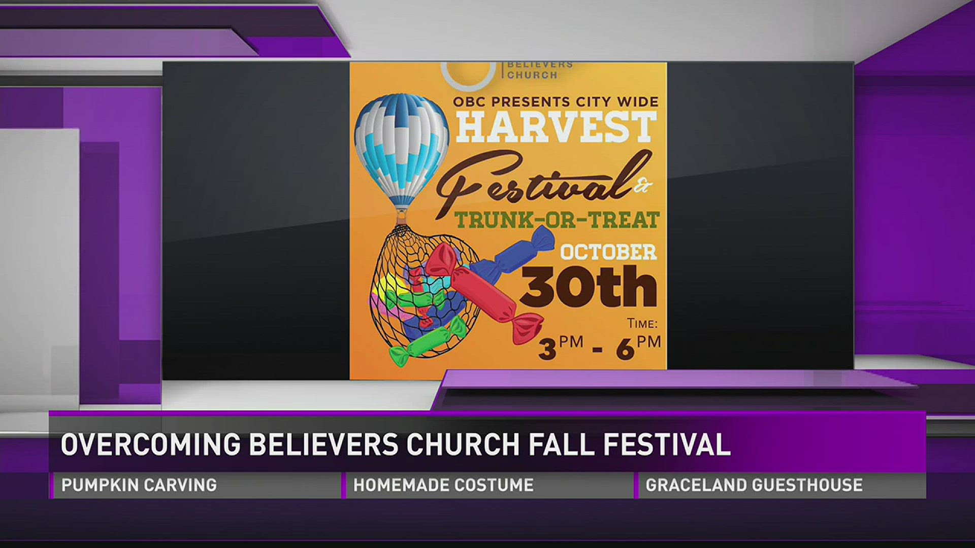 Overcoming Believers Church has its Trunk-Or-Treat event on Oct. 30 from 3-6 p.m.