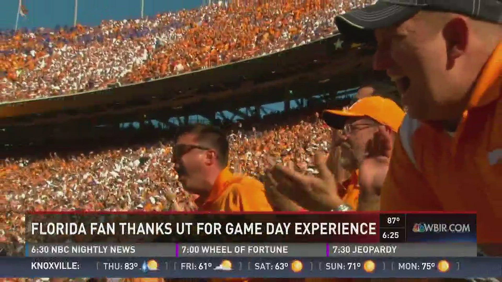 Oct. 19, 2016: One Florida fan had such a good time in Knoxville when the Gators played the Vols that he sent a letter to Mayor Rogero about his game day experience.