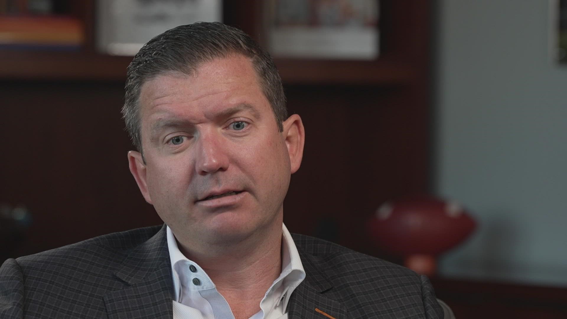 Danny White sat down with WBIR and talked fans, NIL deals, ticket prices, and what he thought when the goalposts came crashing down.