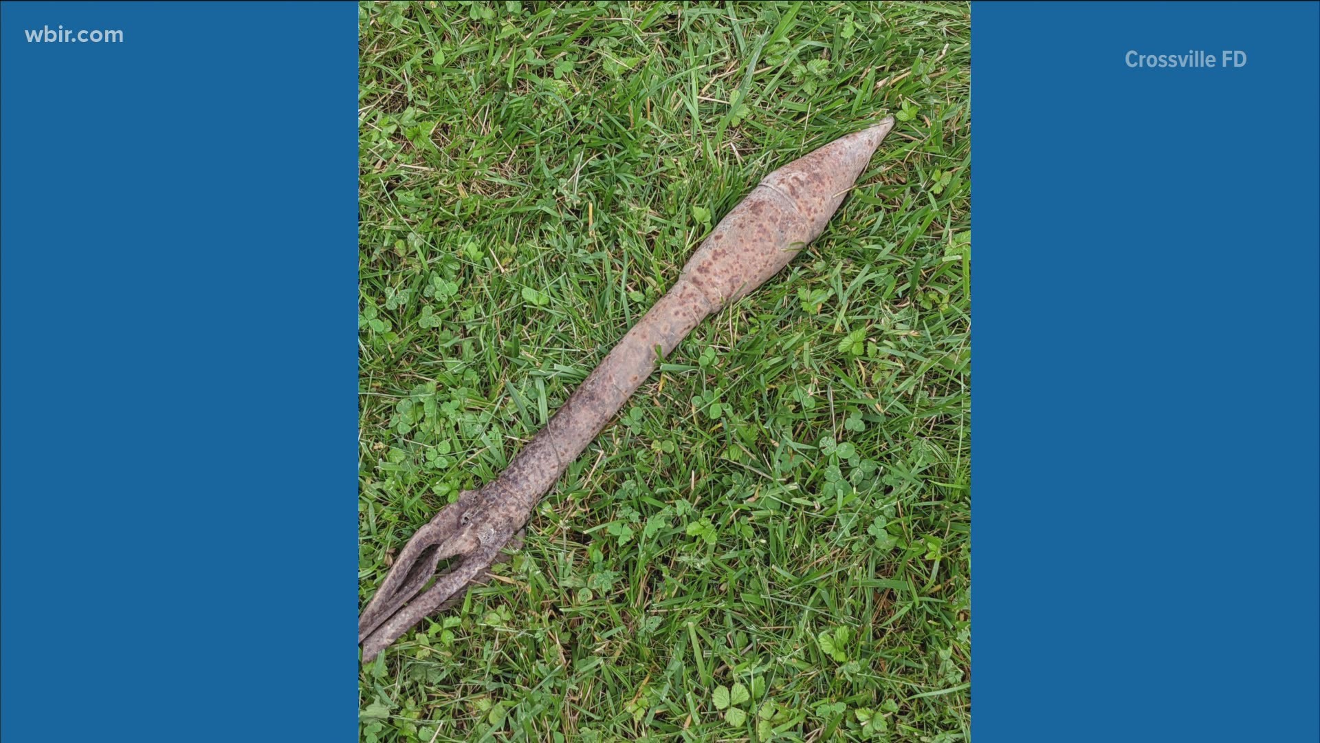 A Crossville man found a bazooka rocket dating to World War II in the family barn.