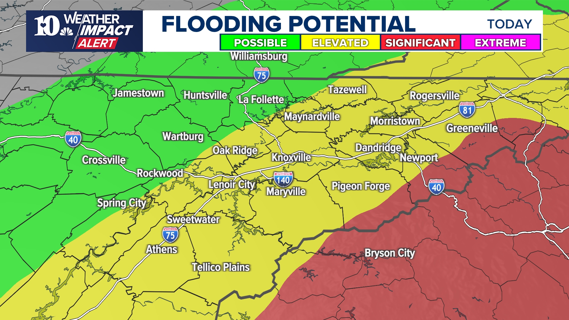 Weather Impact Alert: Flash Flood Warnings issued for several counties ...