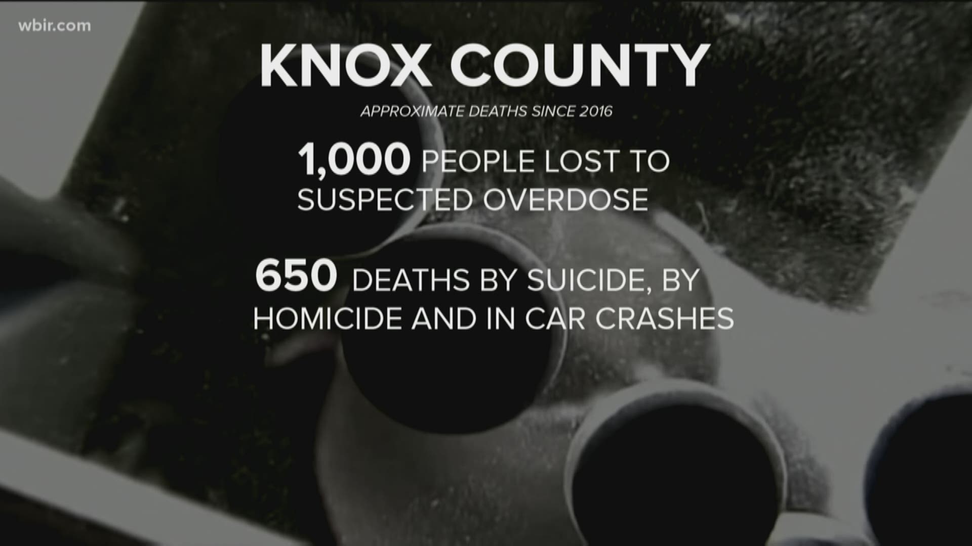 998 lives were lost to the opioid crisis since 2016 in Knoxville.