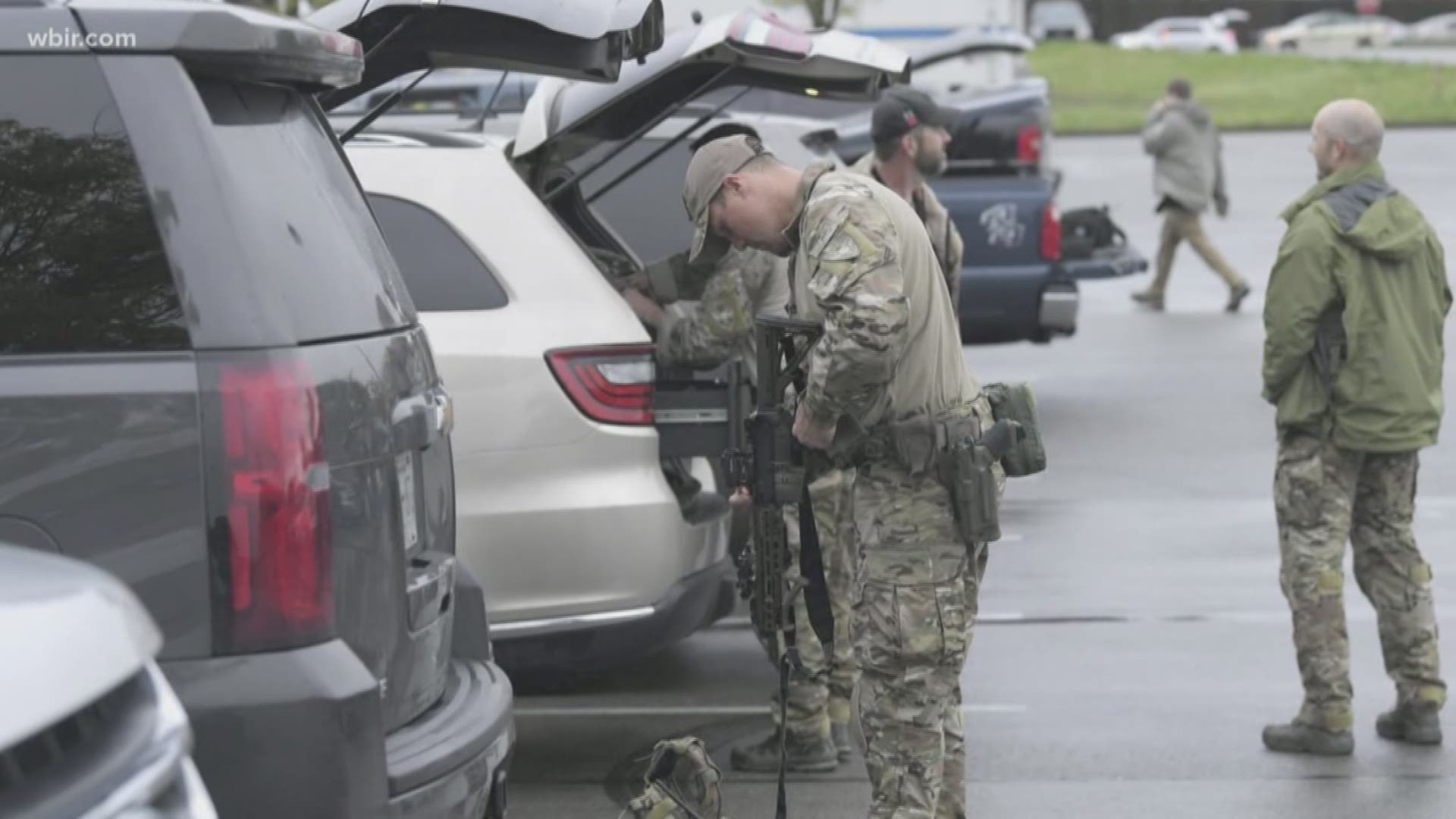 Officers with Nashville police and the ATF were using Burnette Chapel Church of Christ as a staging area Monday morning, with a SWAT truck and other vehicles stationed in the parking lot.