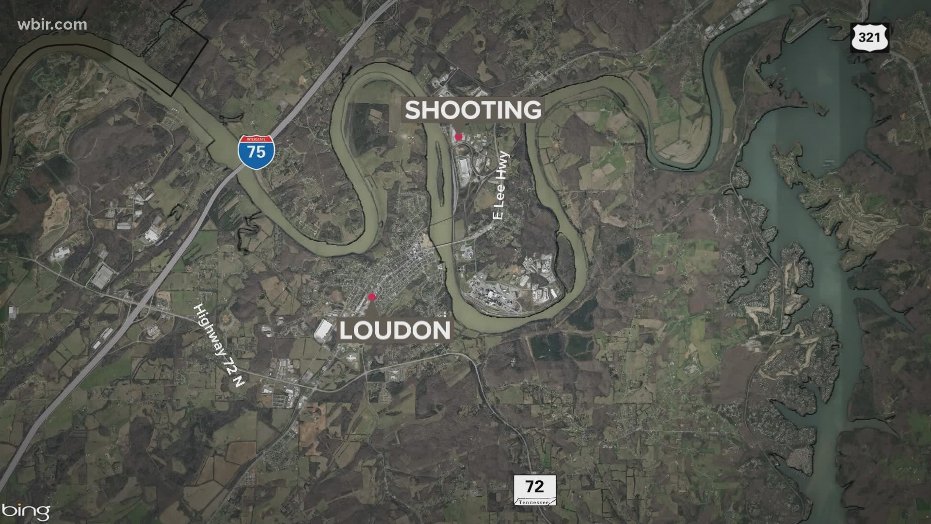 Officials said the situation escalated, and a Loudon police officer shot at him. No officers or deputies were hurt during the incident.