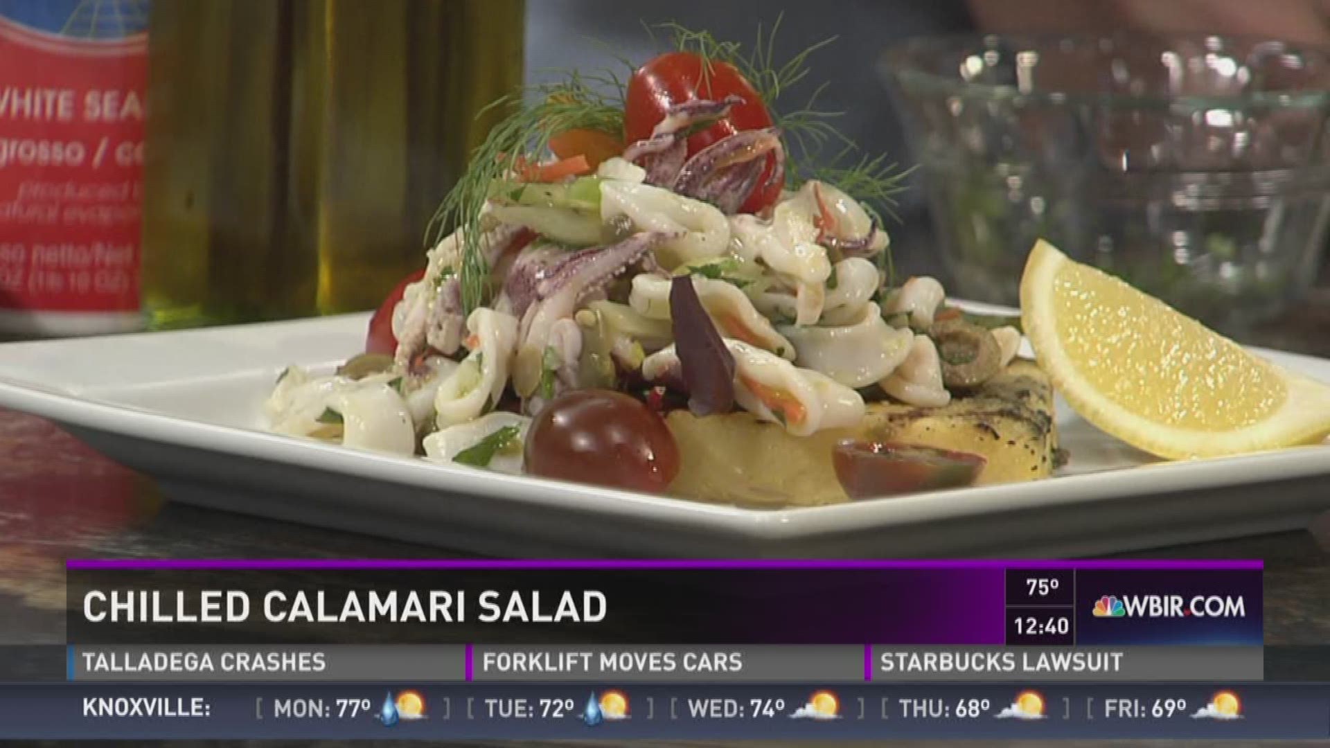 Chef Frank Aloise from Cappuccino's shows us how to make a chilled calamari salad.