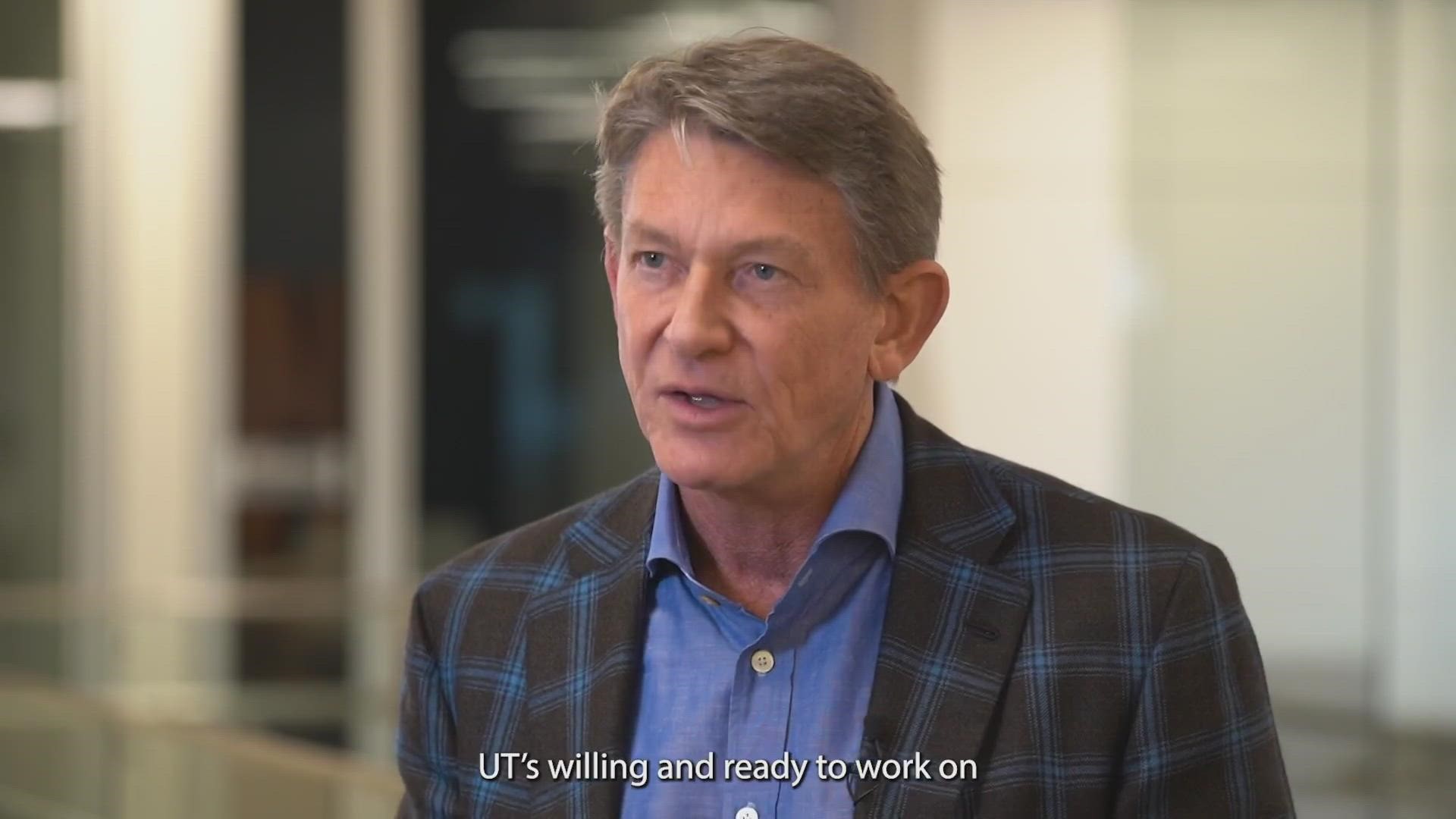 The University of Tennessee System President Randy Boyd delivered an address on the expansion and transformation of the university.