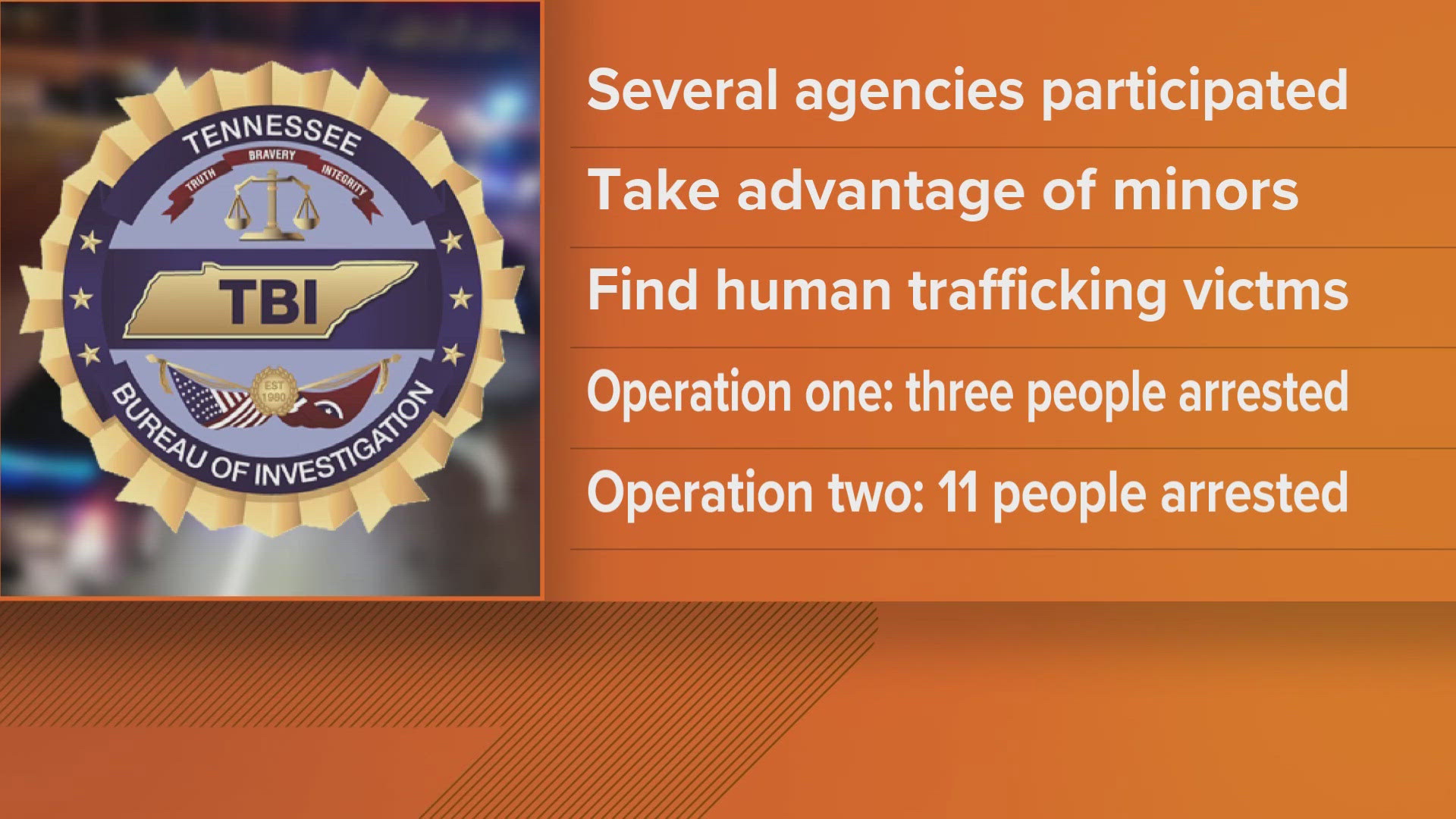 Tennessee Bureau Arrests 14 in Human Trafficking Bust | wbir.com