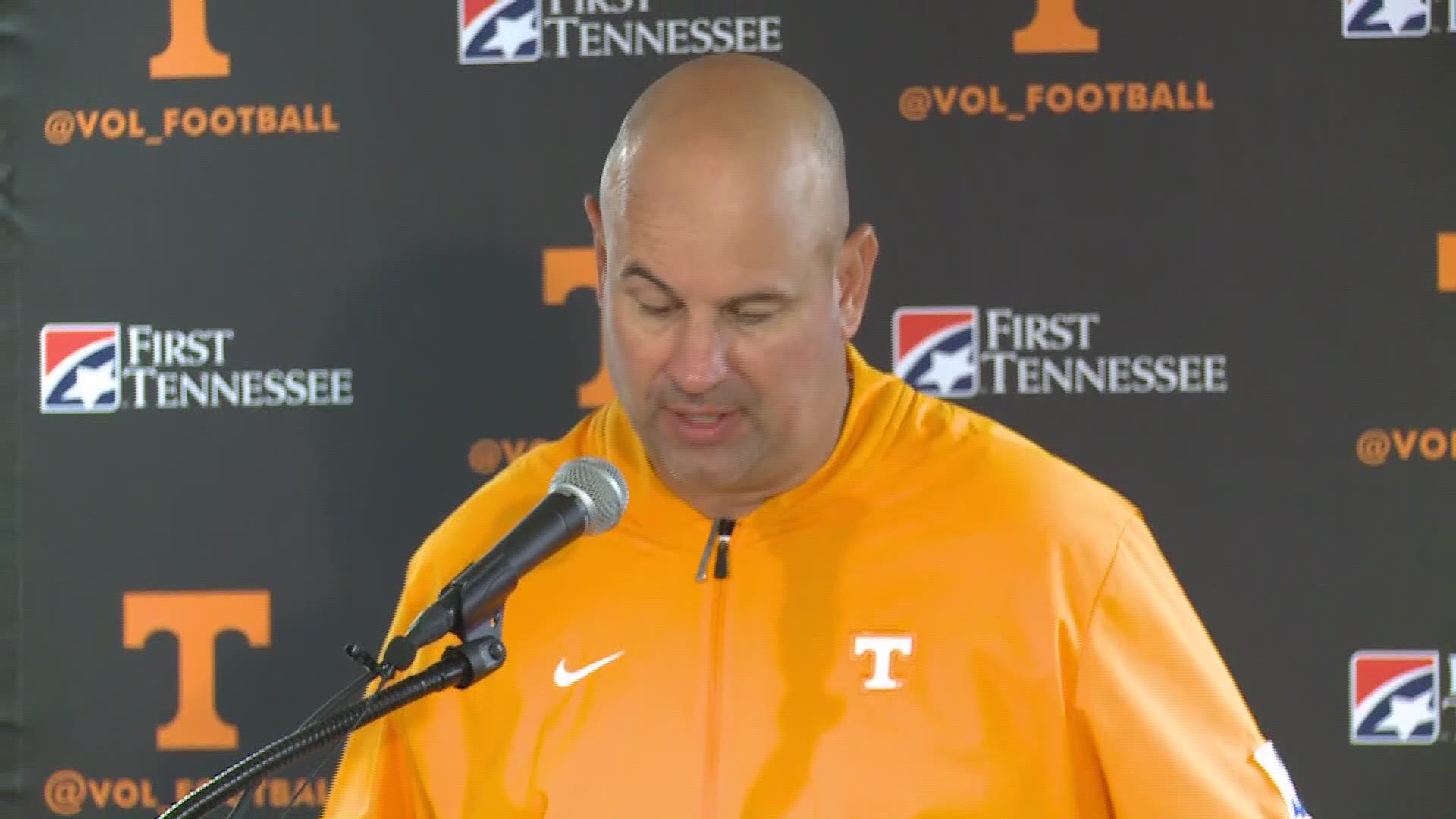 The opening statement of Tennessee head coach Jeremy Pruitt's postgame press conference after a 35-13 loss to Alabama.