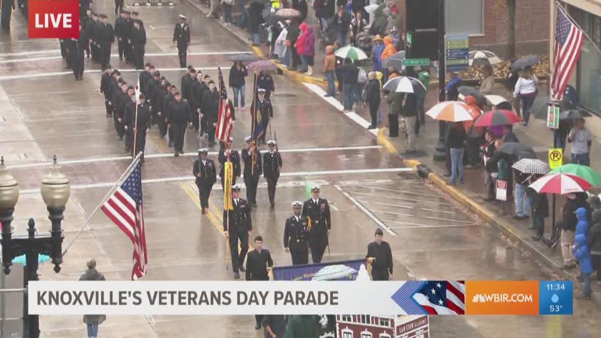 Celebrating our nation's veterans and active military with a parade in downtown Knoxville