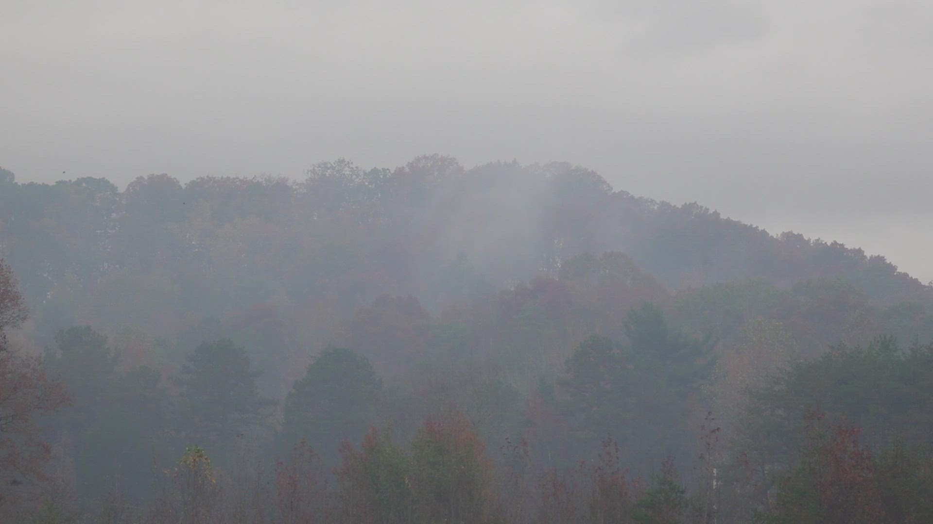 The fire was reported in the Clacks Gap area on a wooded hillside near Edwards Road and Sugar Grove Valley Road.