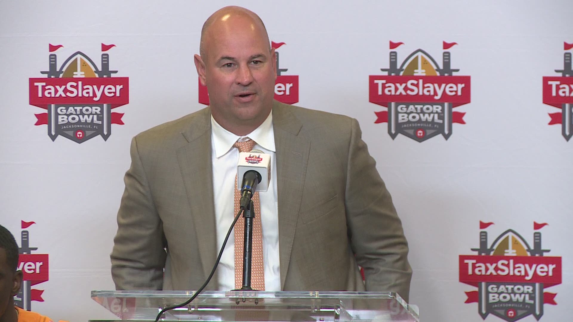 Jeremy Pruitt opened Wednesday's press conference with a statement on behalf of Tennessee.