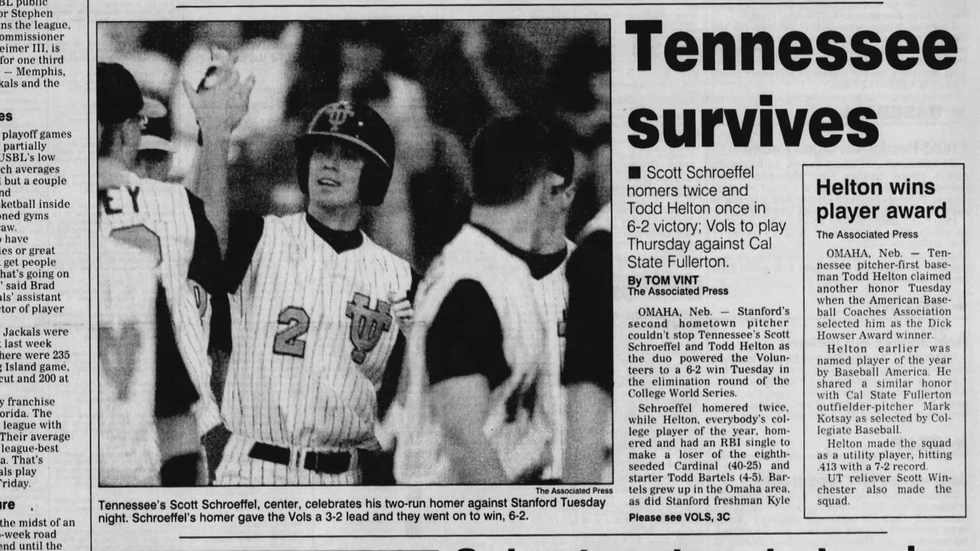 The Vols have made seven appearances in Omaha since 1951.