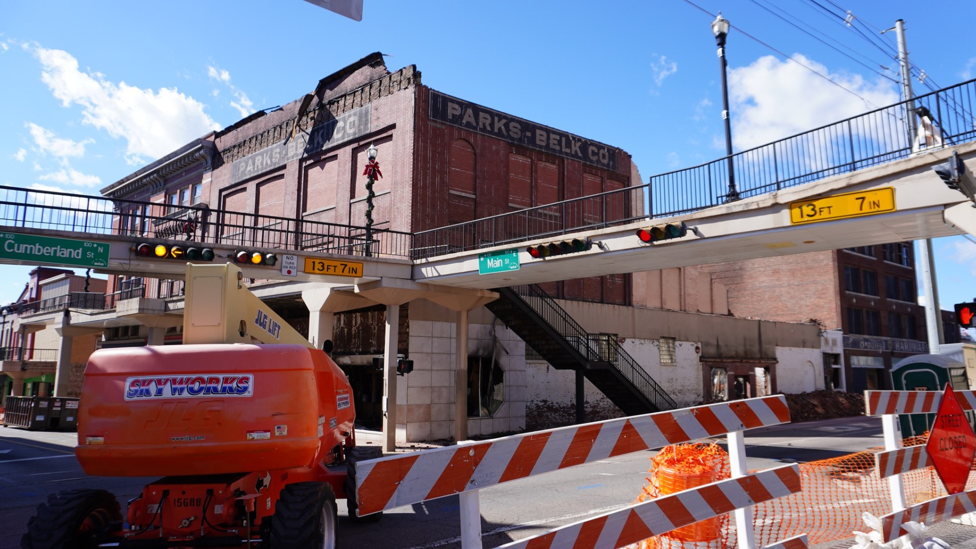 Parks-Belk building demolition coming along, crews say | wbir.com