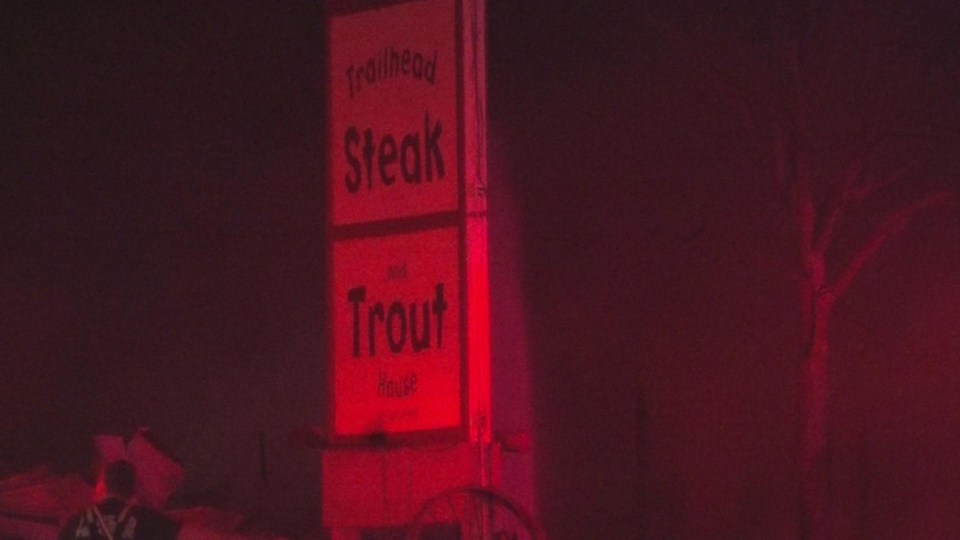 Fire crews said they were first notified of the fire at Trailhead Steak & Trout House on E. Lamar Alexander Parkway around 4:50 a.m. Friday.