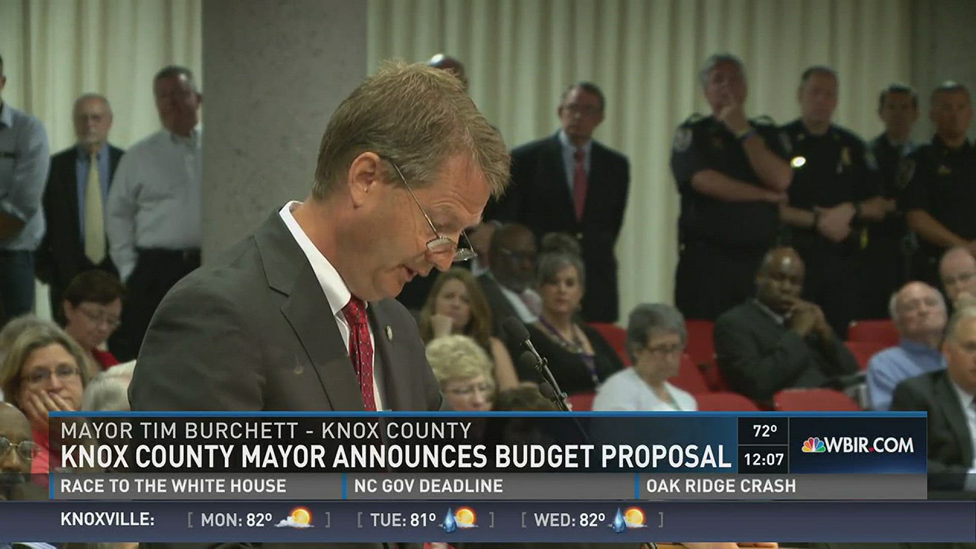 Knox County Mayor Tim Burchett's proposed spending plan does not include a tax increase.