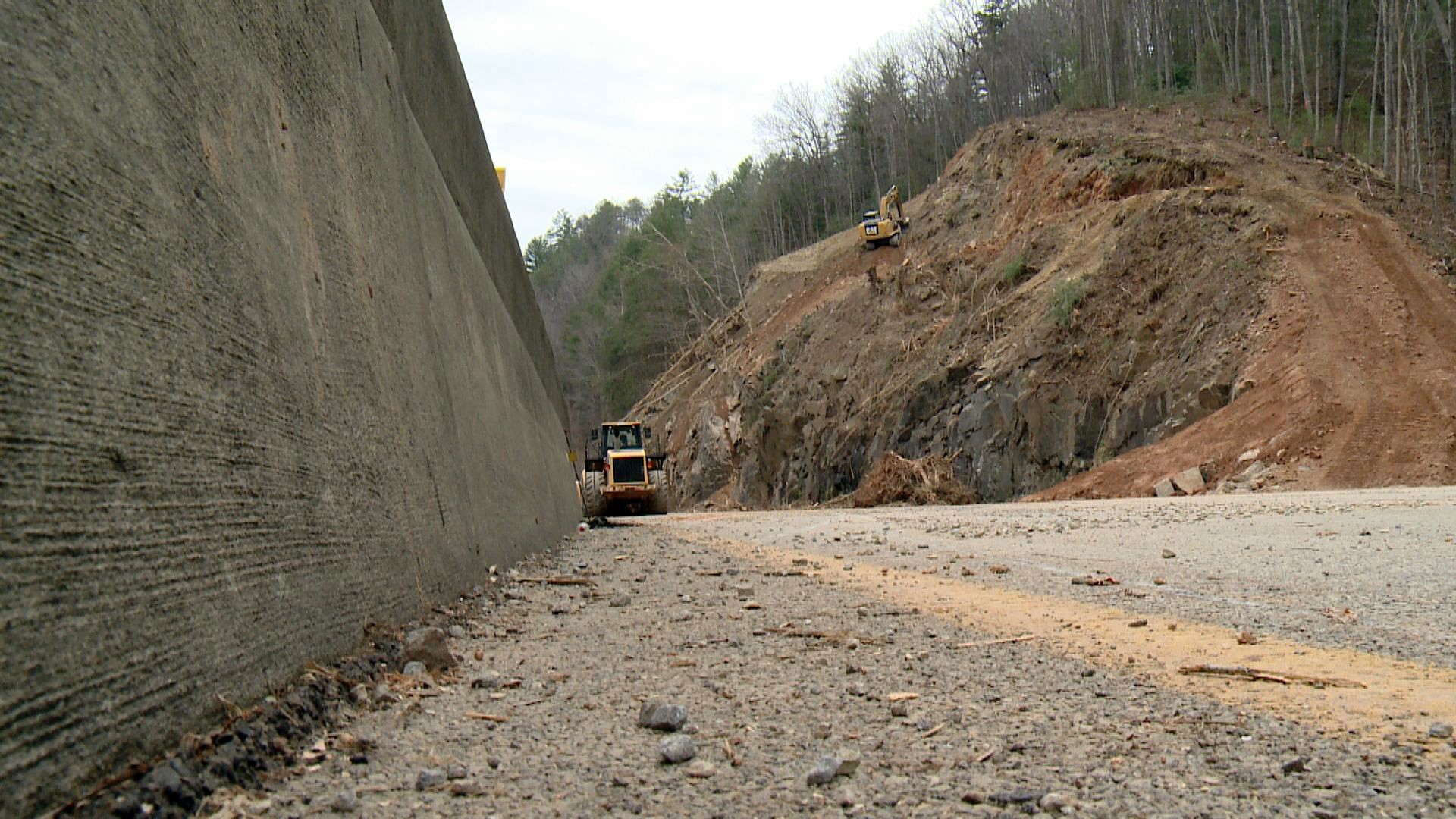 Half the lanes on I-40 are now open just across the state line in North Carolina where a rockslide shut down the interstate in both directions for the last six days.