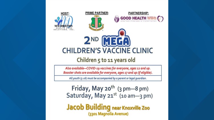 Mega Children's Vaccine Clinic to take place in Knoxville for a second time