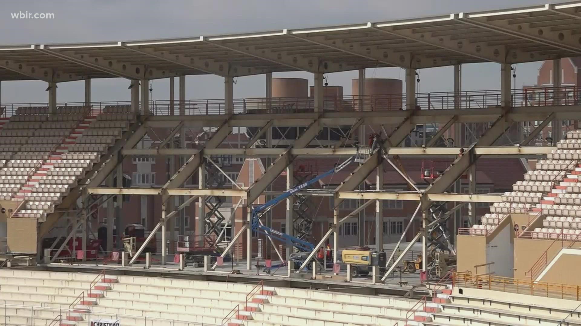 The project as a whole will take years to finish, but there are two major renovations scheduled to be finished by the upcoming football season.