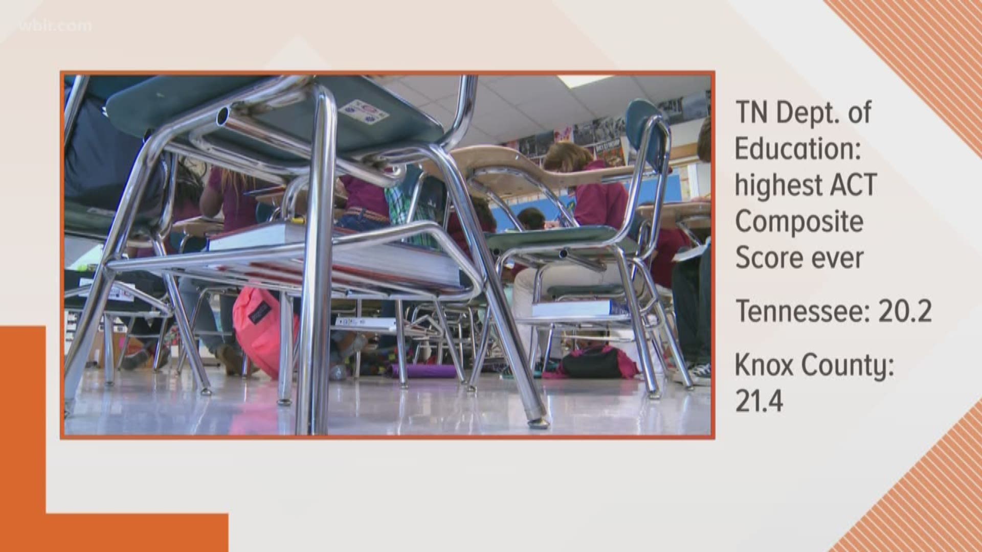 The Tennessee Department of Education says students across the state had the highest average ACT composite score ever.