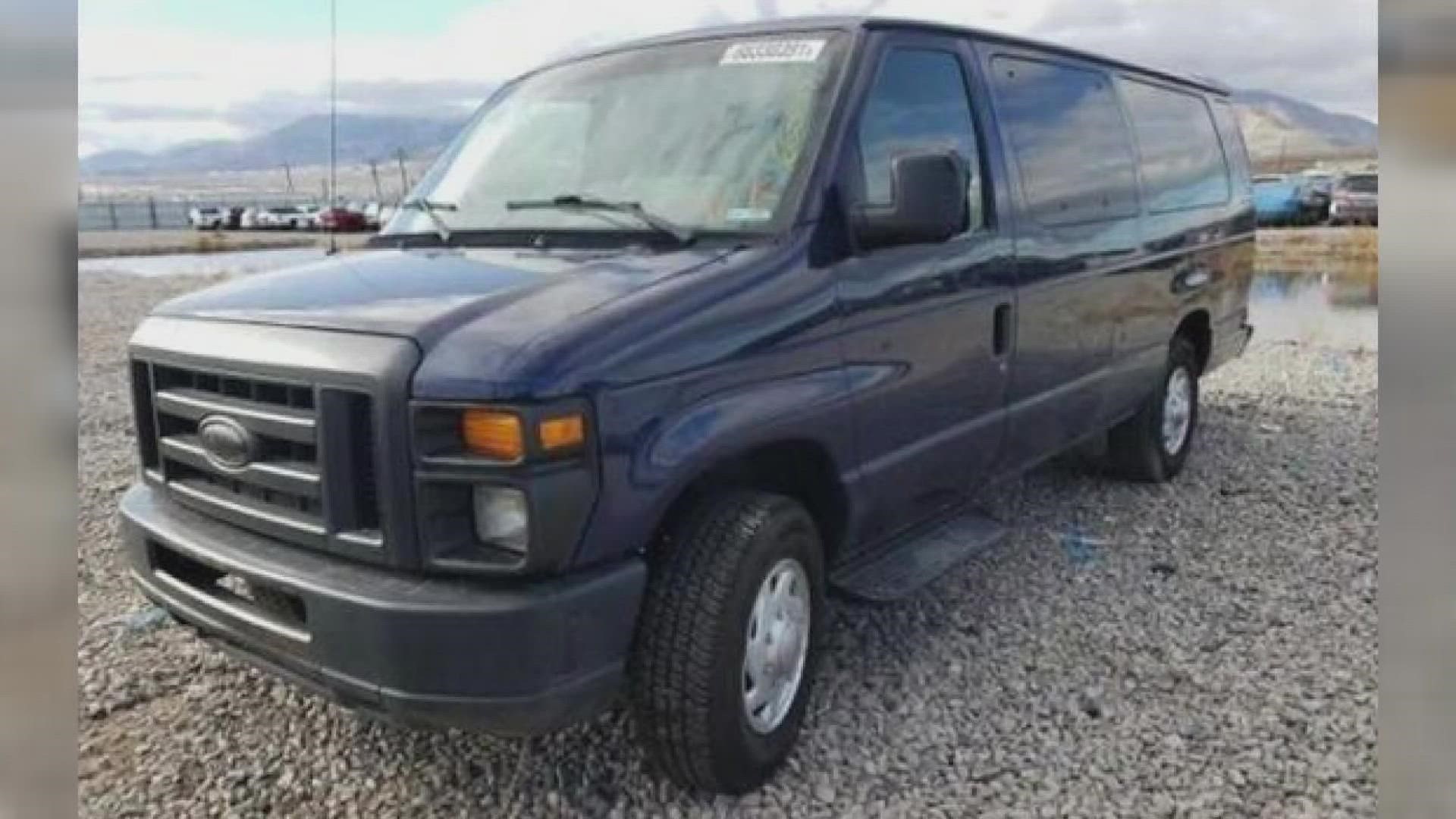 Police in three states are looking for a stolen church van used in several burglaries.