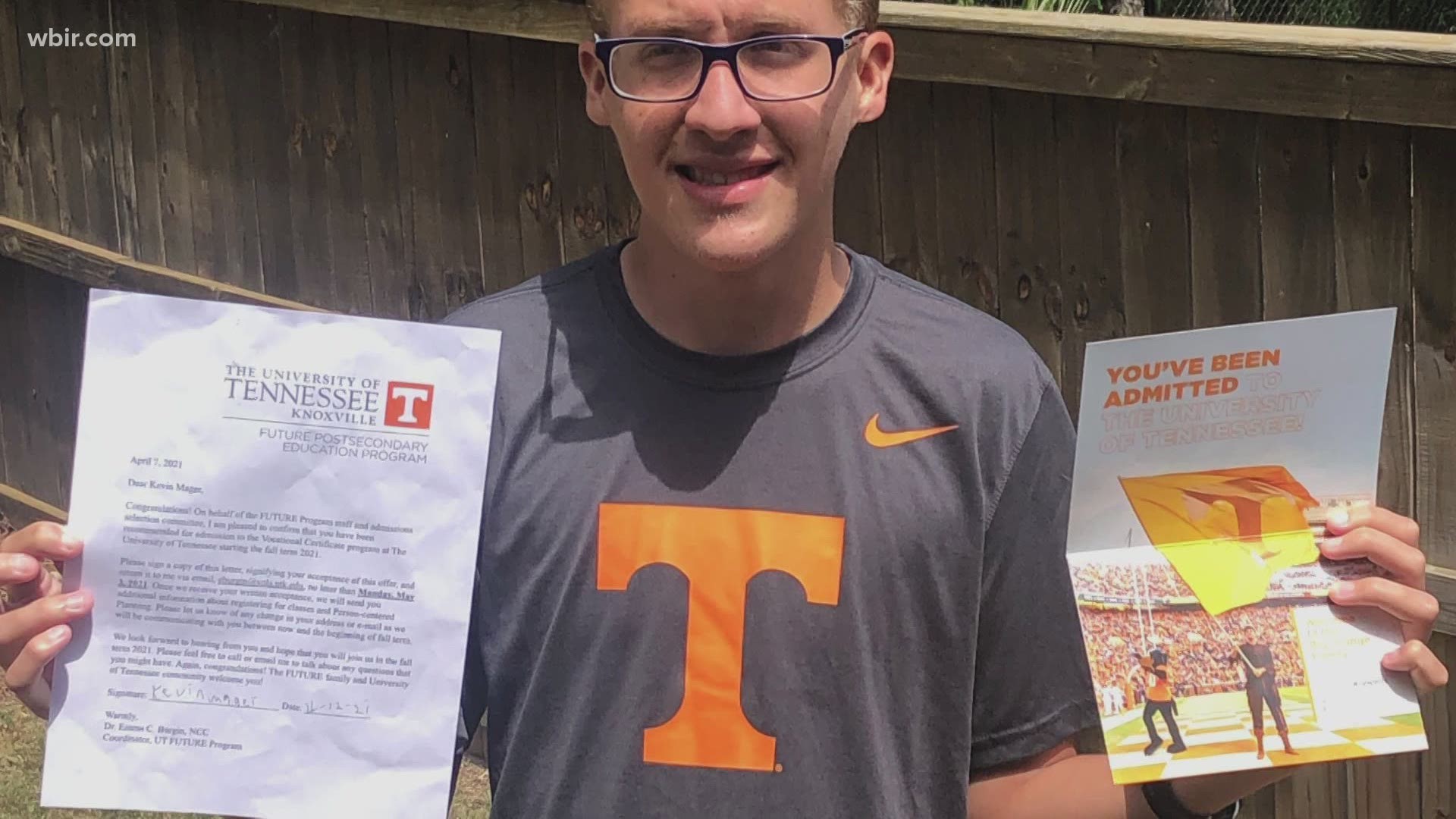 Kevin Mager from South Carolina is one of them. He couldn't contain his excitement when he opened his UT acceptance letter.