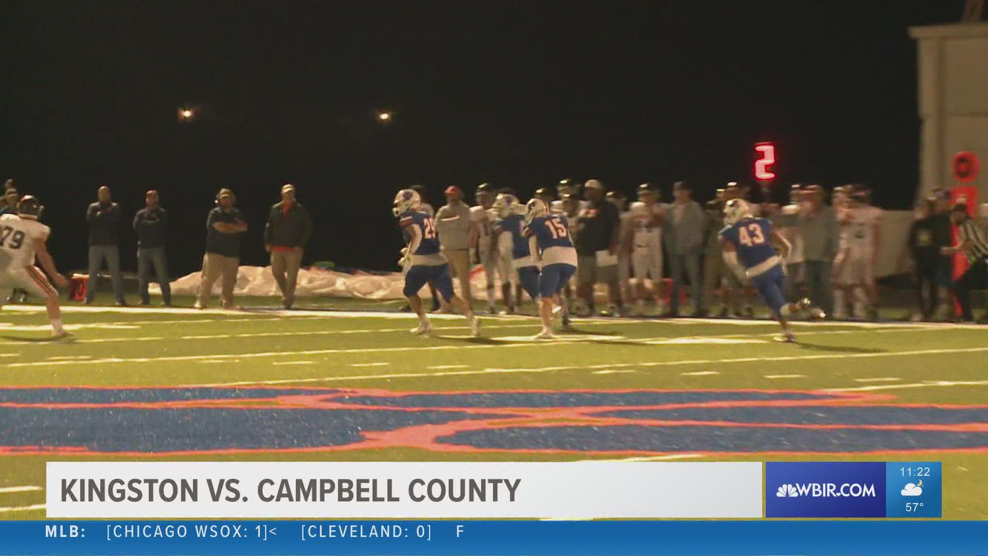 Campbell County hands Kingston their first loss of the year.