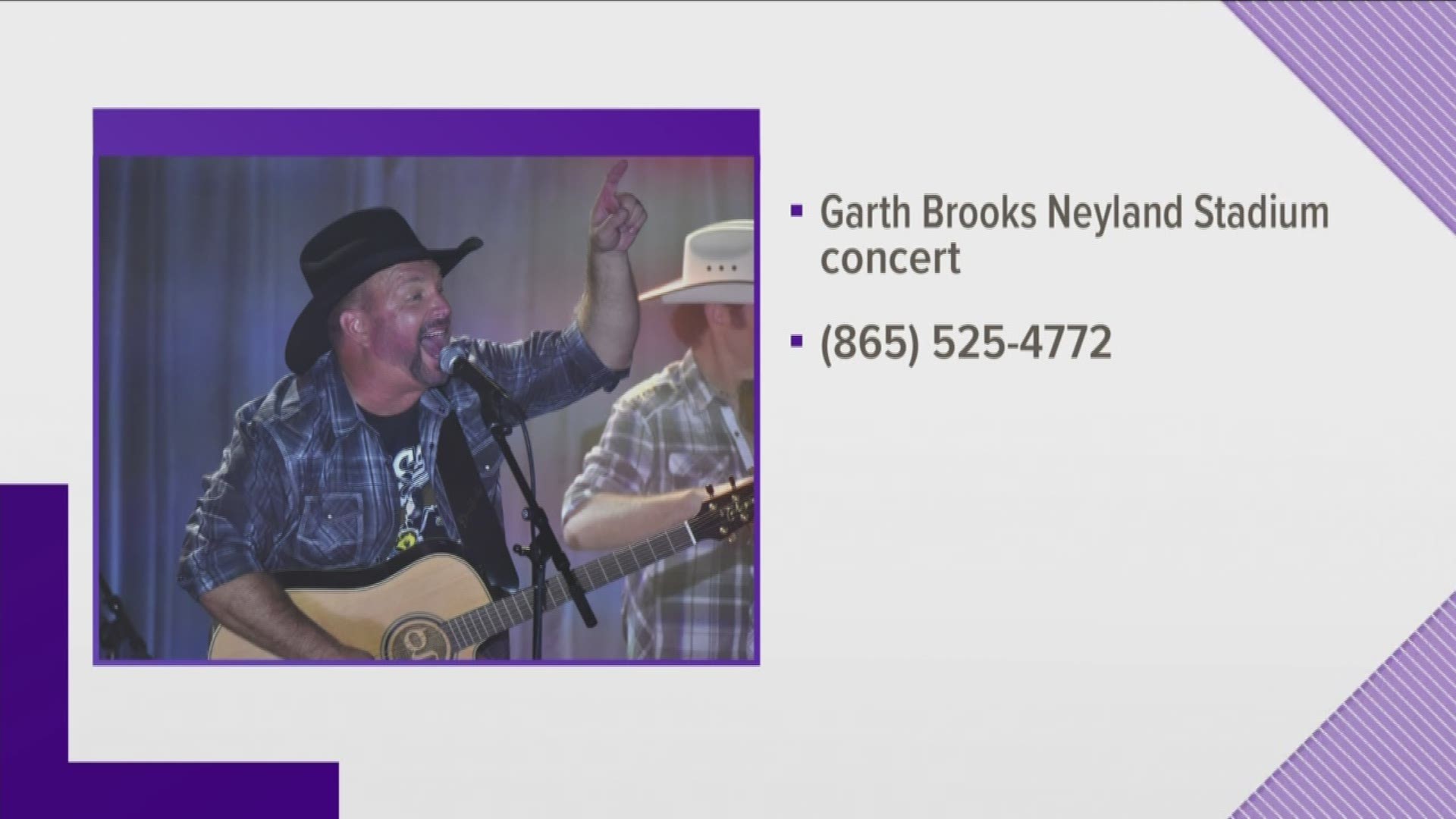 WBIR gives away tickets to see Garth Brooks at Neyland Stadium at 6 p.m.