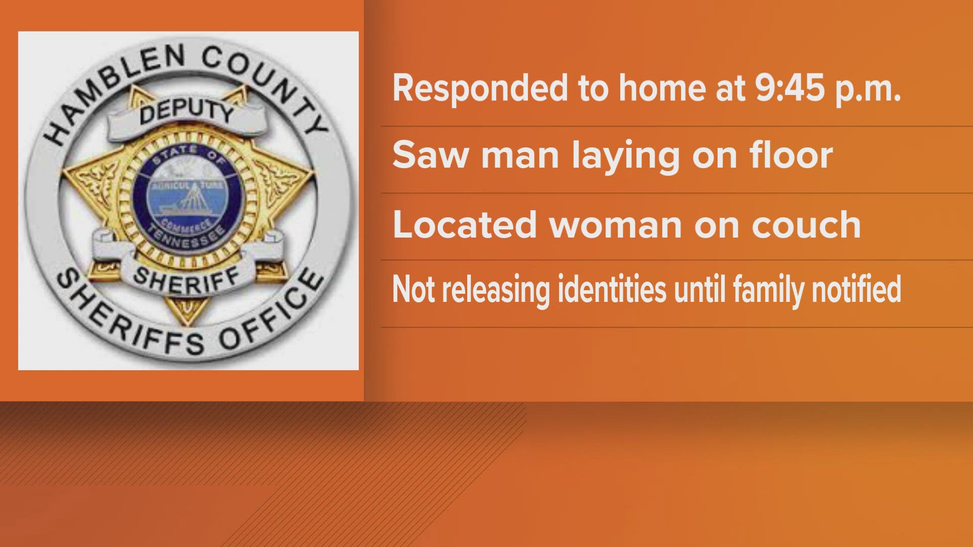 Two people found dead in East Hamblen County home after suspected ...