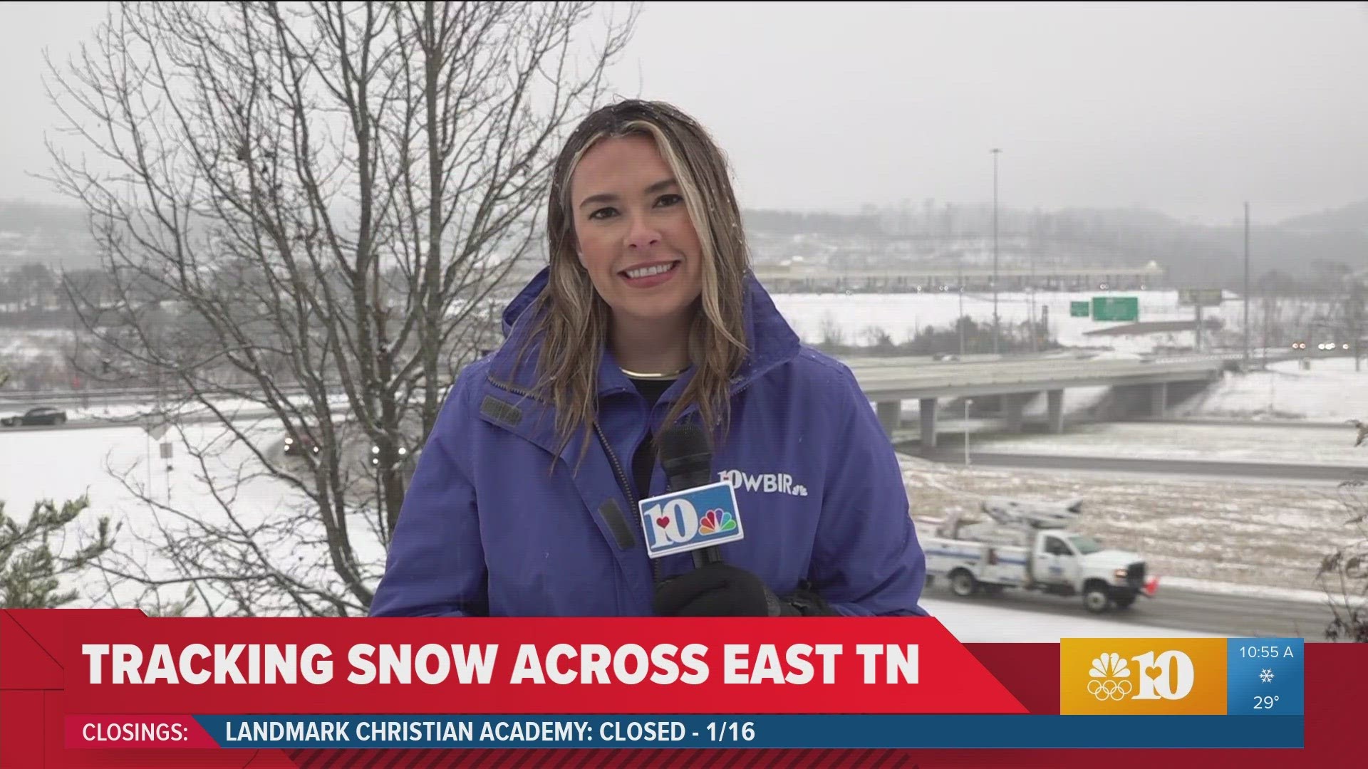 WBIR's Shea Smith gives updates on the snow conditions in Sevier County