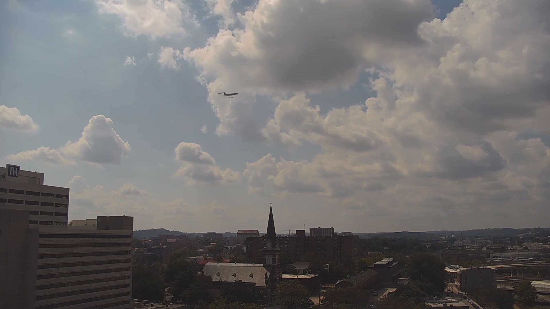 One of the 134th's KC-135s was escorted by some F-16 fighter jets at its wingtips for flyover practice on Friday.