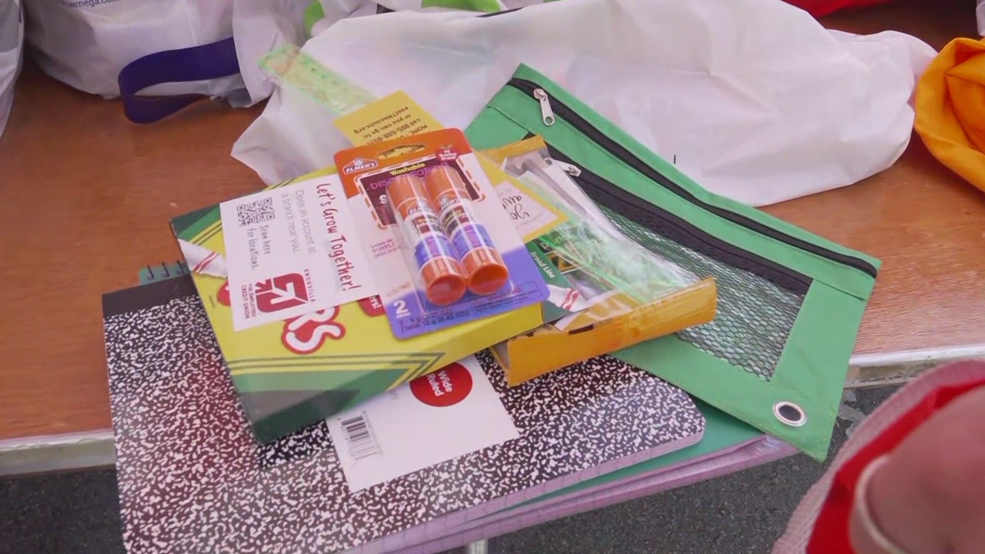 SchoolMania returns to Knoxville with free school supplies Friday from 3-6 p.m. Several county churches will also give out supplies tomorrow morning and afternoon.