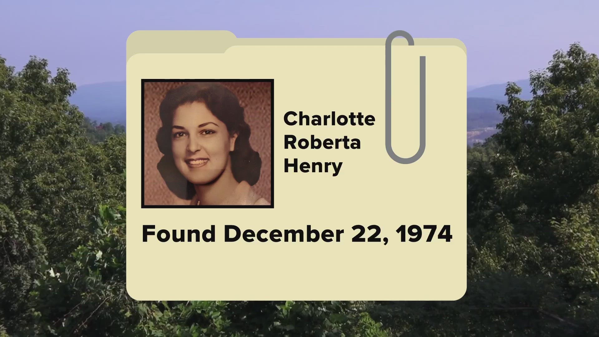 Human remains found back in December 1974 at Ober Gatlinburg have been identified as Charlotte Roberta Henry, according to the city of Gatlinburg.