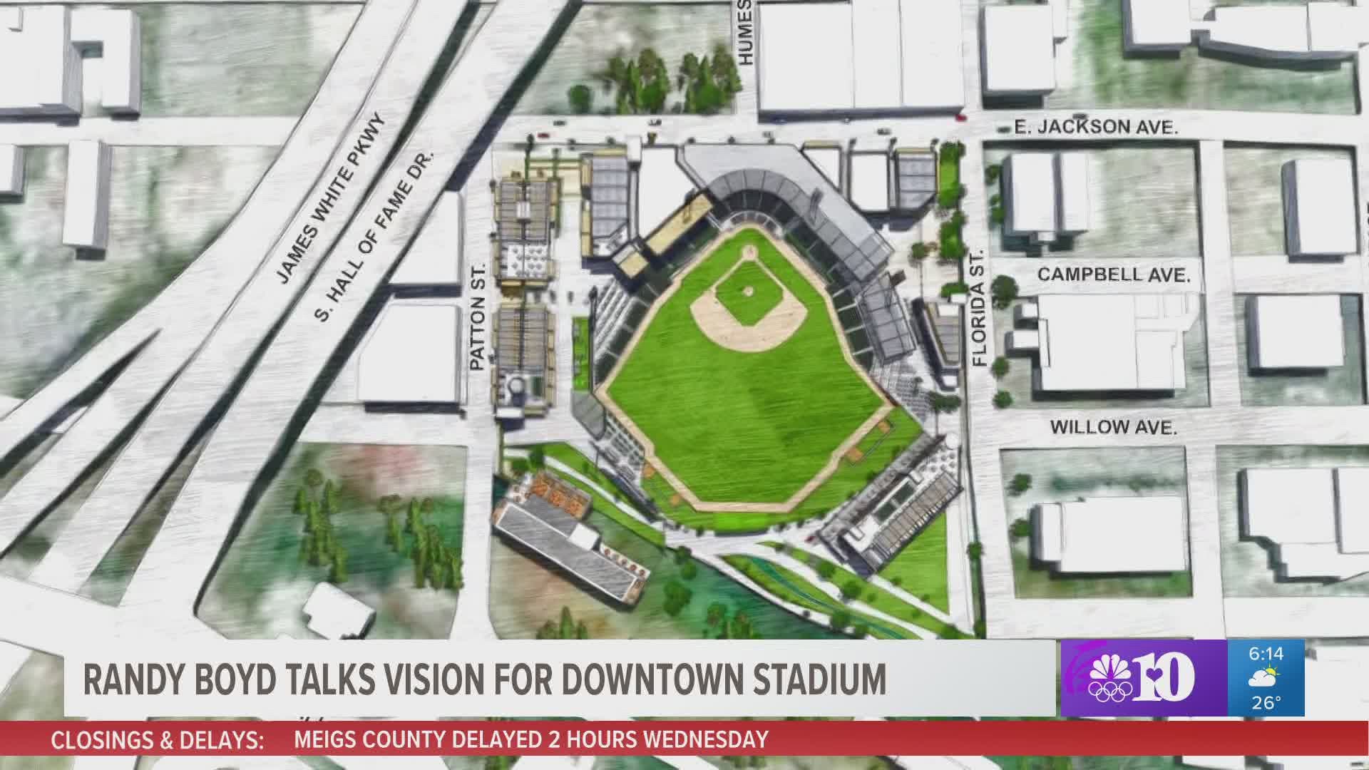10News spoke with Randy Boyd for to see more of his vision for the downtown stadium.