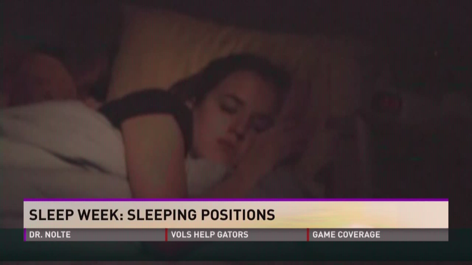 Sleep Week: Sleeping Positions