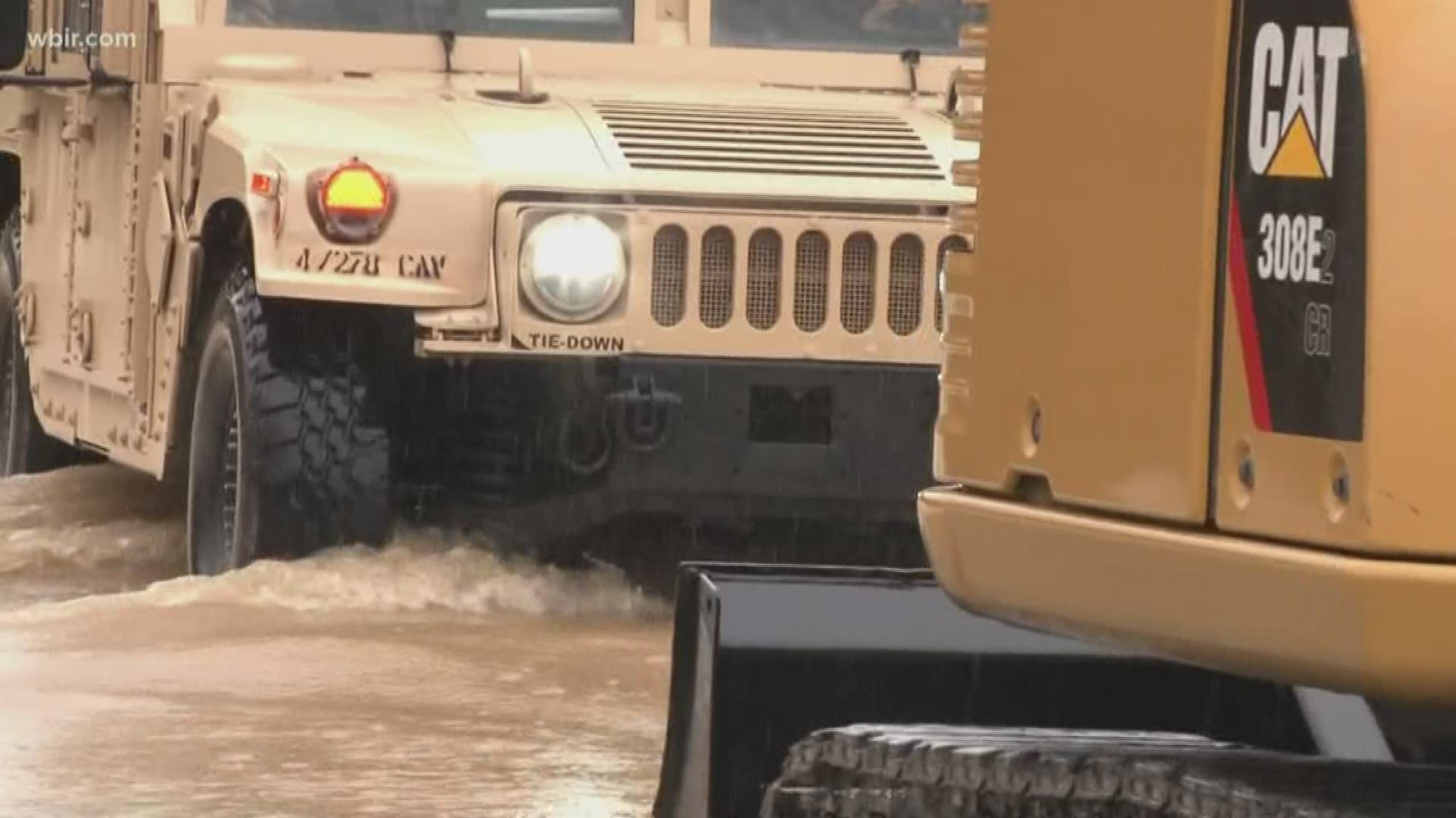 The National Guard is assisting people in Cocke County after roads completely flooded.