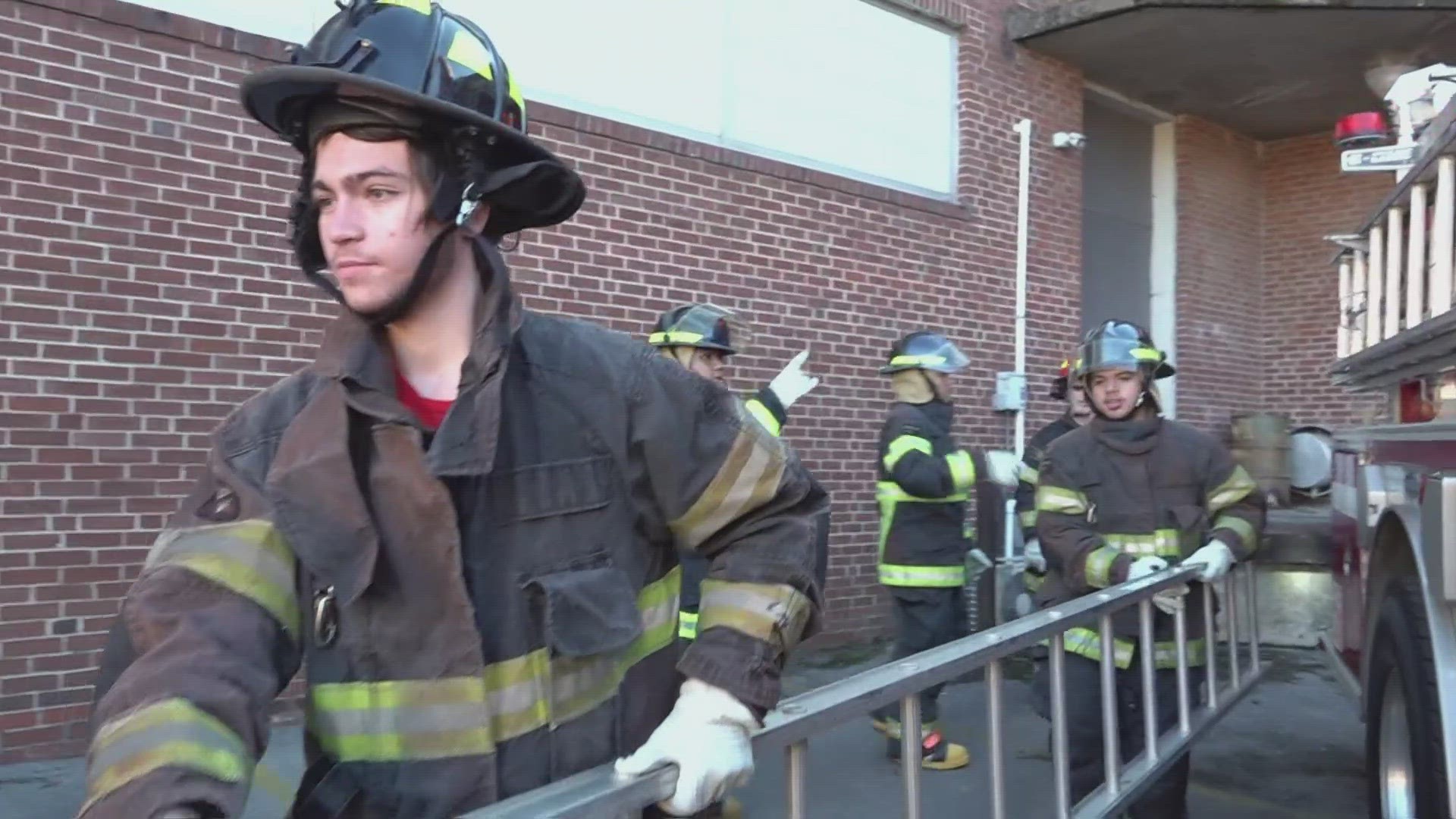 The program is meant to show more students what it's like to be a firefighter, hoping to address a shortage of firefighters.