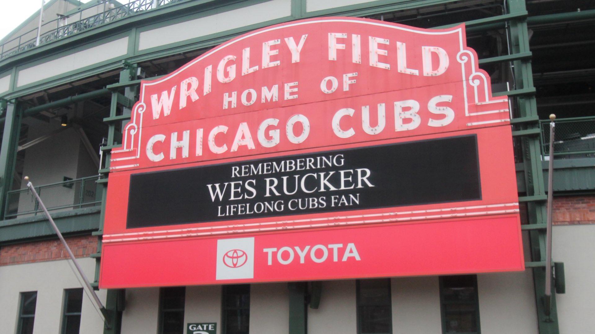 Wrigley Field marquee honors Wes Rucker | wbir.com